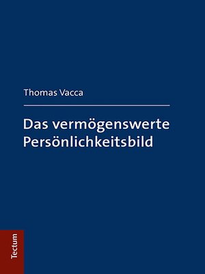 cover image of Das vermögenswerte Persönlichkeitsbild